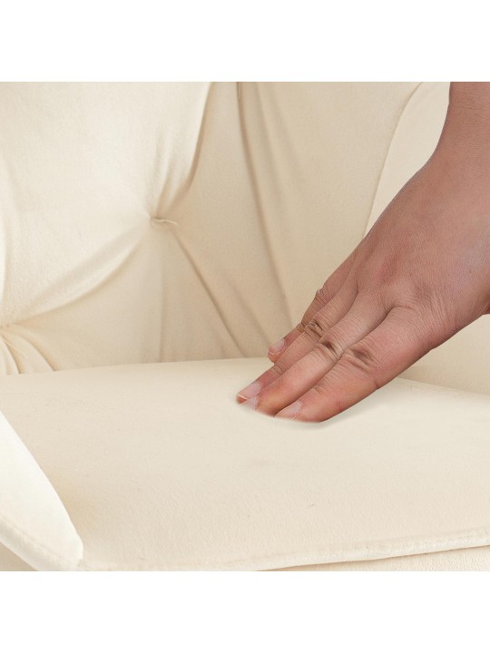 Bezoekersstoel Cassis fluweel, crème