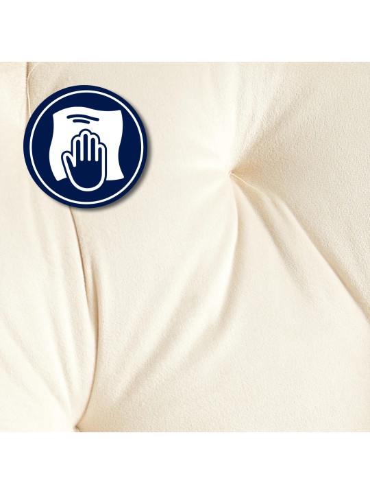 Bezoekersstoel Cassis fluweel, crème