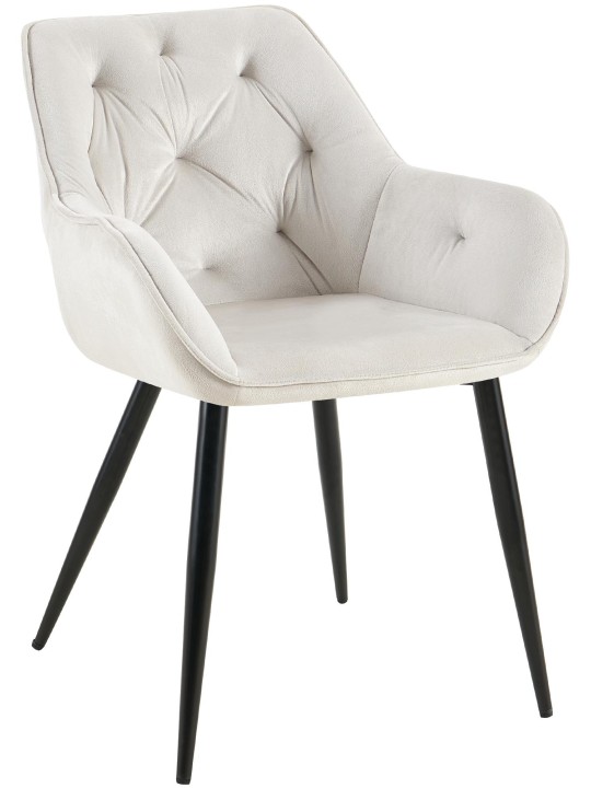 Bezoekersstoel Cassis fluweel, lichtgrijs Bezoekersstoel Cassis fluweel, lichtgrijs