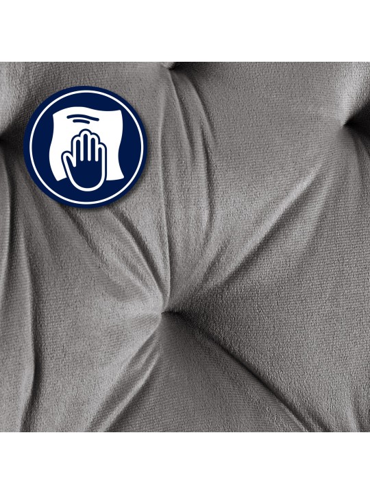 Bezoekersstoel Cassis fluweel, donkergrijs