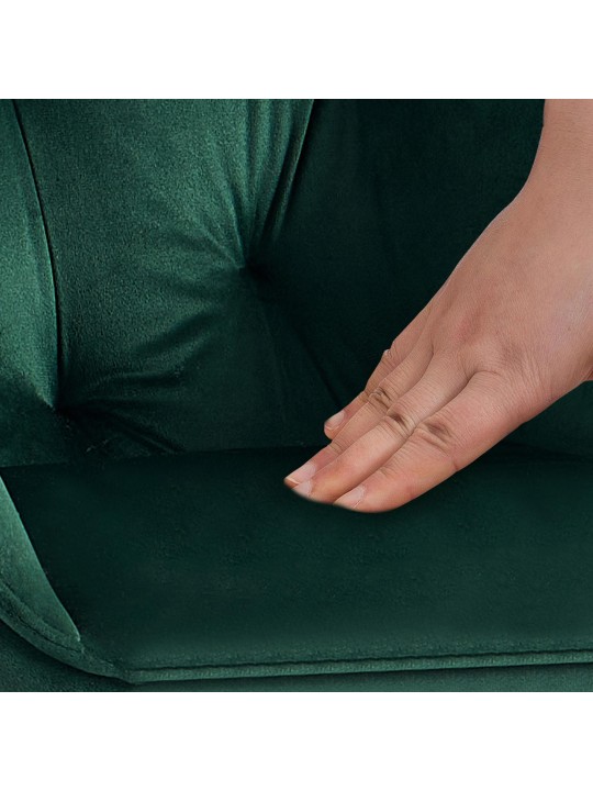 Bezoekersstoel Cassis fluweel, groen Bezoekersstoel Cassis fluweel, groen