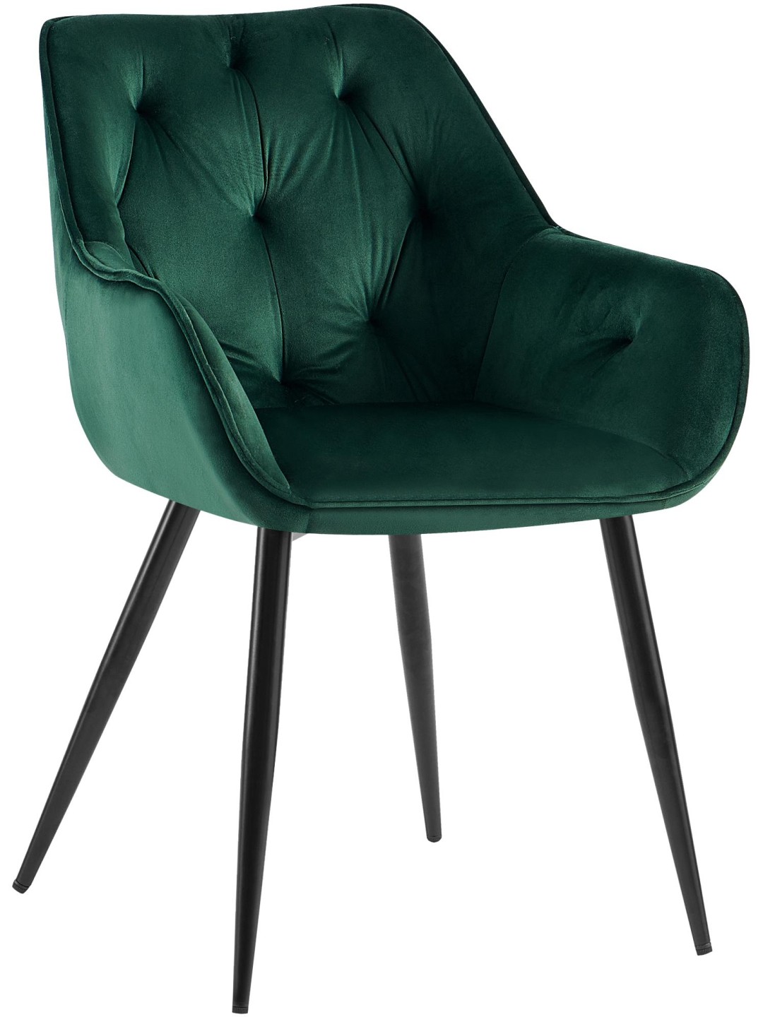 Bezoekersstoel Cassis fluweel, groen