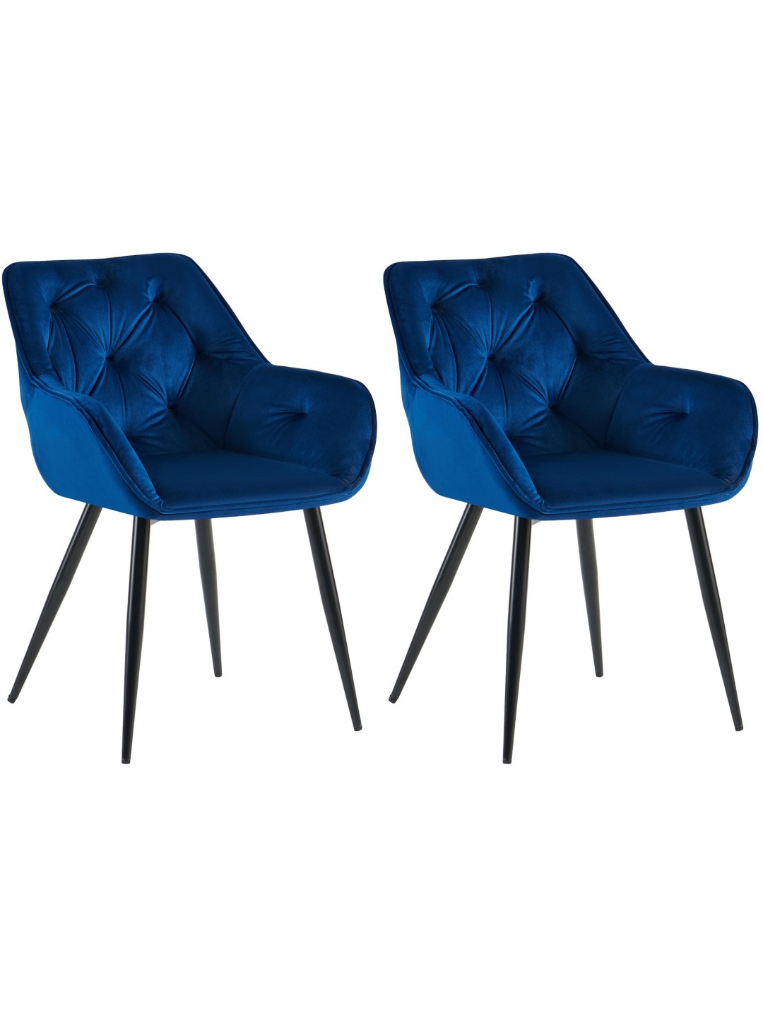 Set van 2 eetkamerstoelen Cassis, blauw