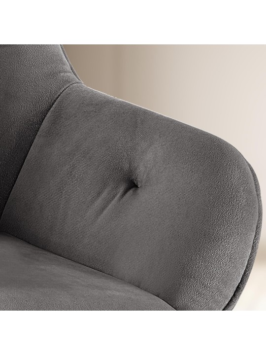 Set van 2 eetkamerstoelen Cassis, donkergrijs