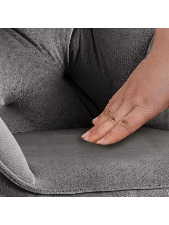 Set van 2 eetkamerstoelen Cassis, donkergrijs