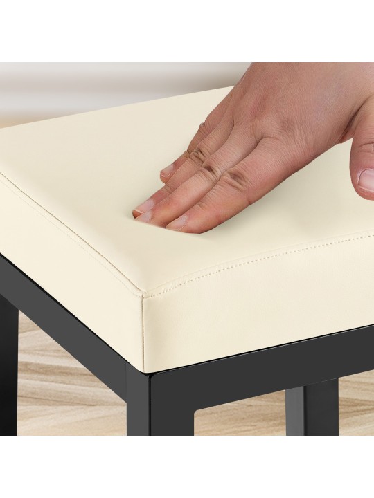 Barkruk Taylor B85 kunstleer, crème