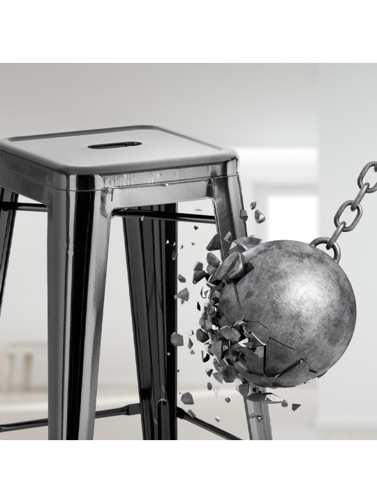 Barkruk Joshua, zwart