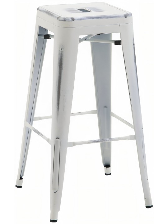 Barkruk Joshua, antiek wit