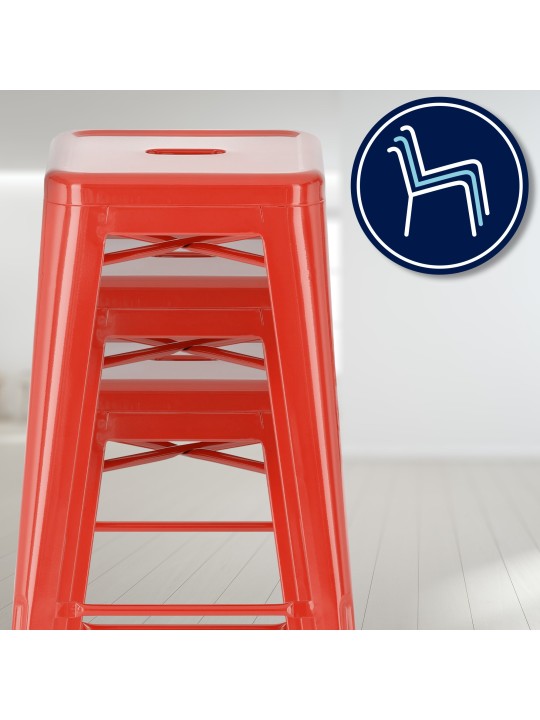 Set van 2 barkrukken Joshua, rood