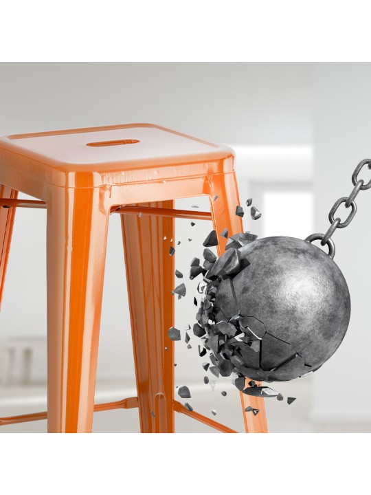 Set van 2 barkrukken Joshua, oranje