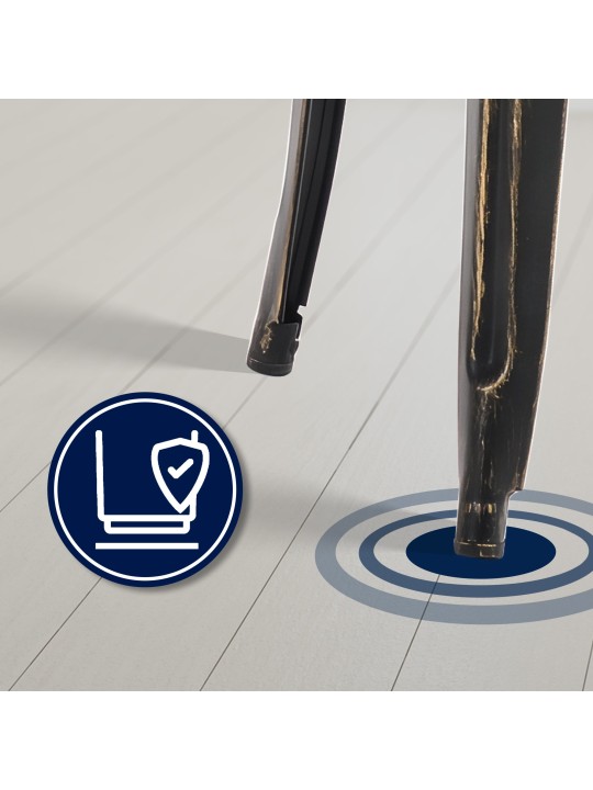 Set van 4 Joshua barkrukken antiek, zwart-goud