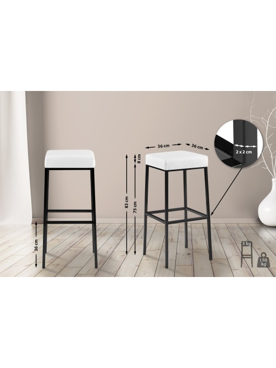 Barkruk Montreal B85, wit