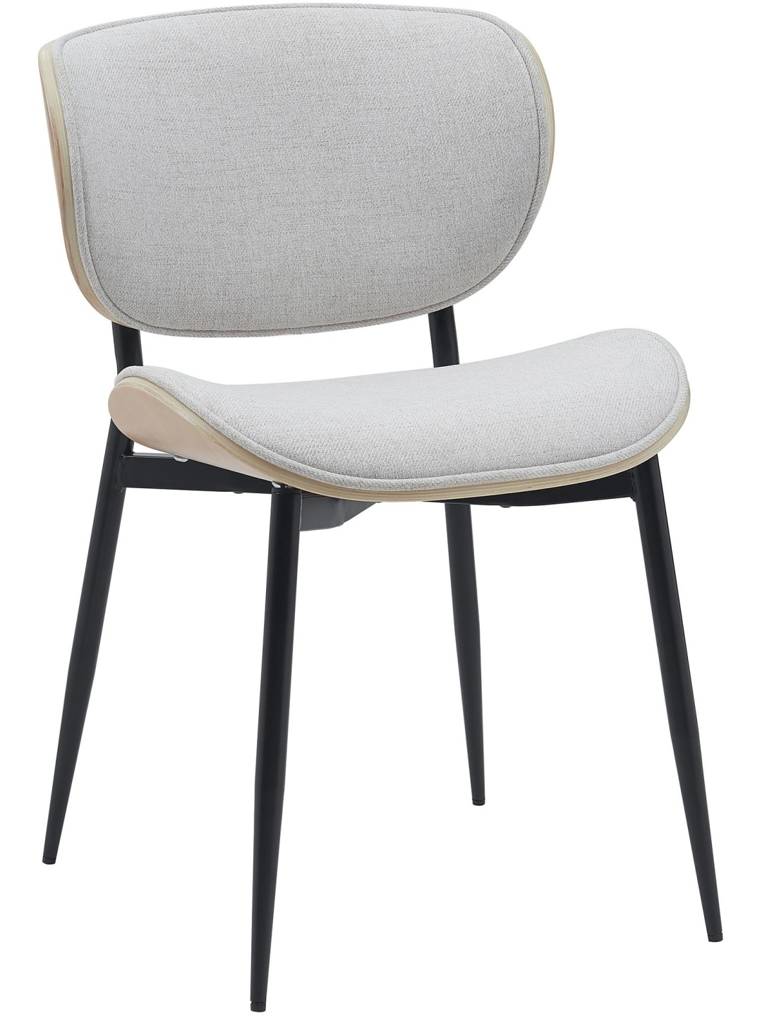 Bezoekersstoel Enid stof, naturel/crème