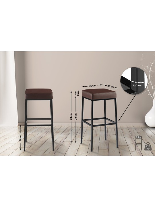 Barkruk Montreal B80, bruin Barkruk Montreal B80, bruin