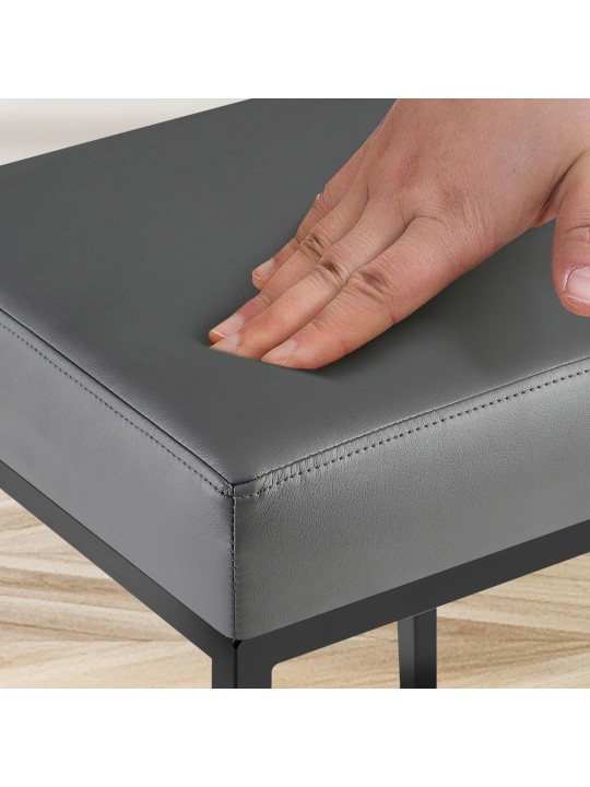 Set van 2 barkrukken Montreal 85 kunstleer, grijs