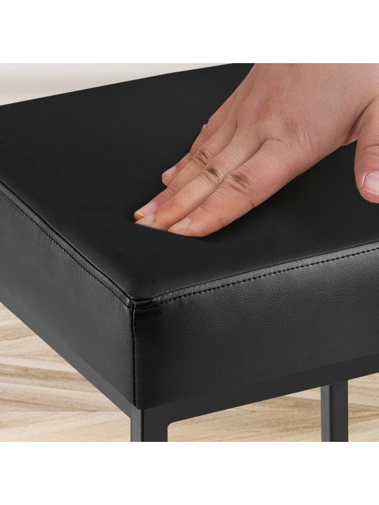 Set van 2 barkrukken Montreal 80 kunstleer, zwart