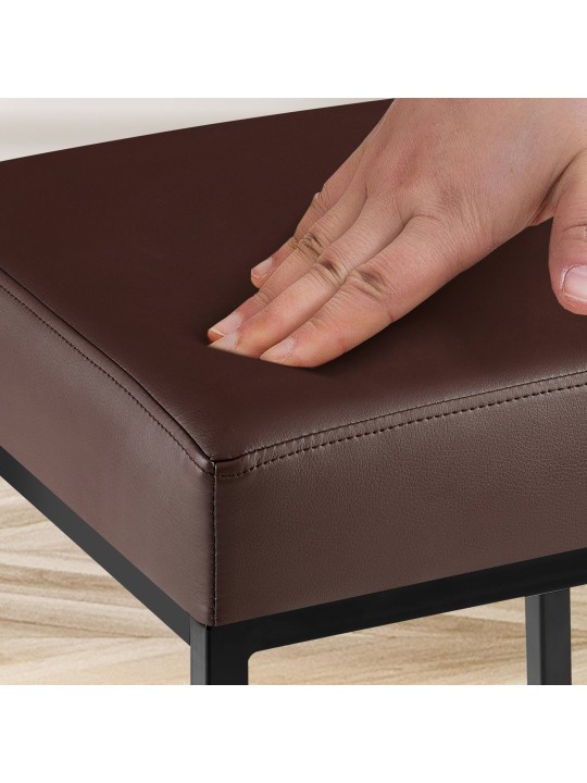 Set van 2 barkrukken Montreal 80 kunstleer, bruin