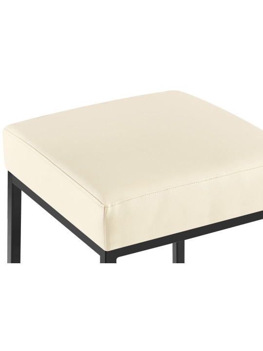 Set van 2 barkrukken Montreal 80 kunstleer, crème