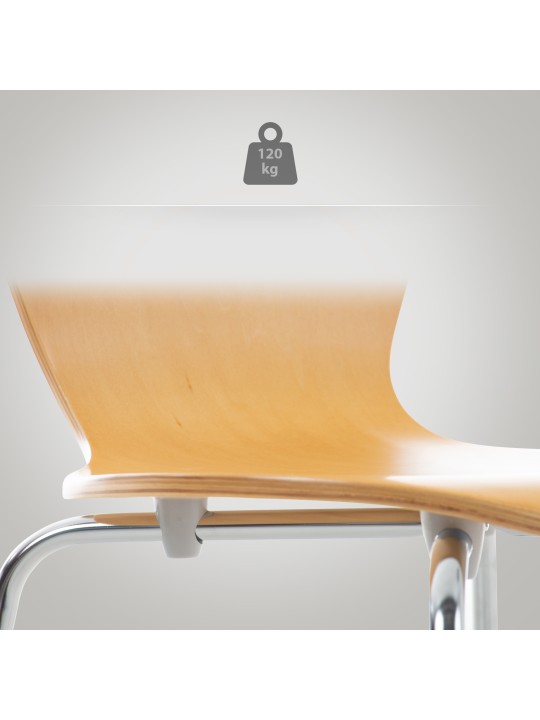 Set van 2 Calisto bezoekersstoelen, naturel Set van 2 Calisto bezoekersstoelen, naturel