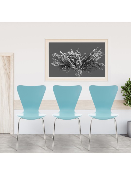 Set van 2 Calisto bezoekersstoelen, lichtblauw Set van 2 Calisto bezoekersstoelen, lichtblauw