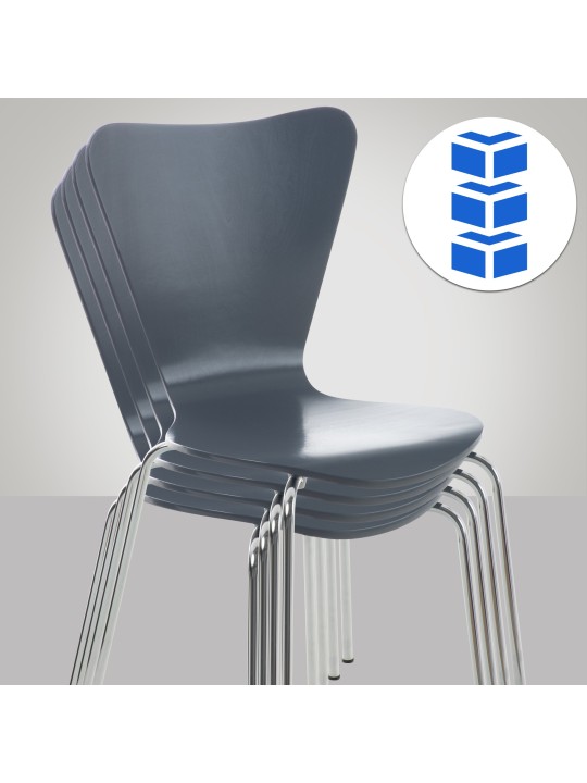 Set van 2 Calisto bezoekersstoelen, grijs Set van 2 Calisto bezoekersstoelen, grijs