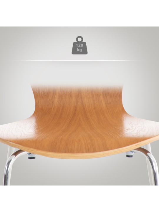 Set van 2 Calisto bezoekersstoelen, eiken
