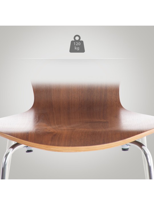 Set van 2 Calisto bezoekersstoelen, walnoot