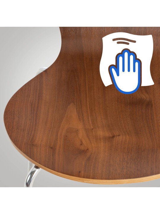 Set van 2 Calisto bezoekersstoelen, walnoot