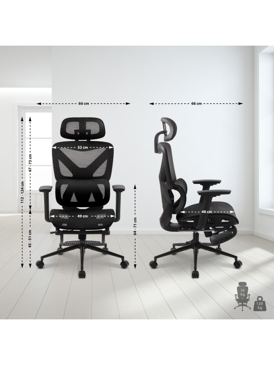 Bureaustoel Reston, zwart/zwart Bureaustoel Reston, zwart/zwart