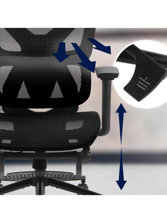 Bureaustoel Reston, zwart/zwart Bureaustoel Reston, zwart/zwart