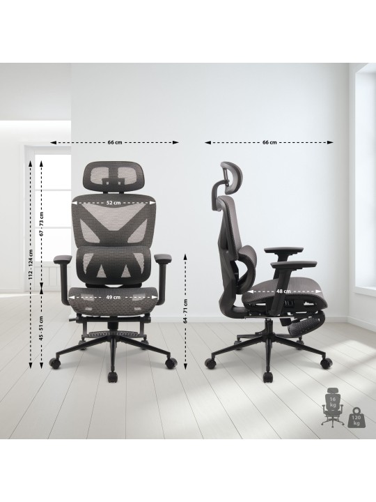 Bureaustoel Reston, zwart/grijs