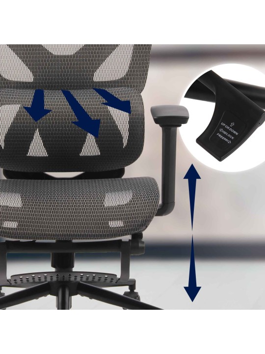 Bureaustoel Reston, zwart/grijs