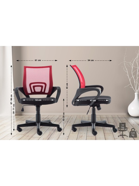 Bureaustoel Genius, rood