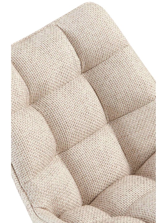 Stoel Saranda stof, ivoor