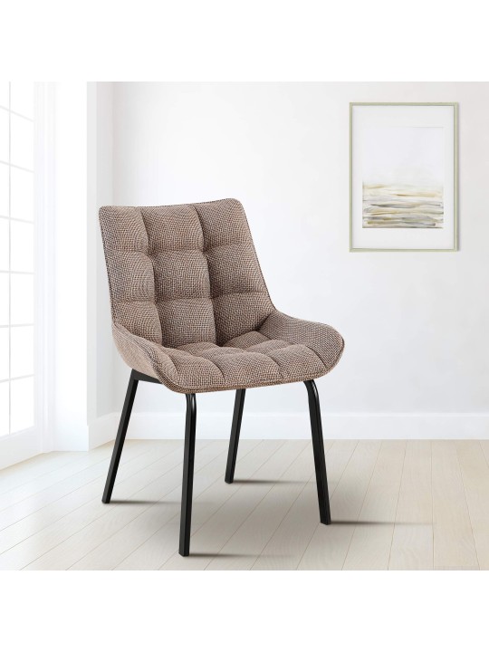 Stoel Saranda stof, terrabruin