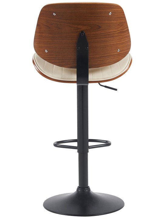 Barkruk Clawson kunstleer, walnoot/crème