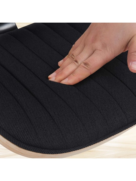 Barkruk Clawson stof chroom, naturel/zwart