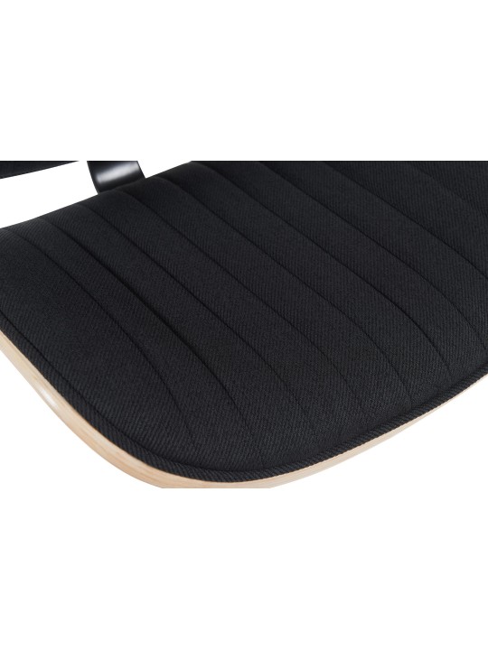 Barkruk Clawson stof chroom, naturel/zwart