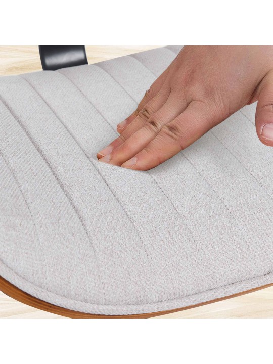 Barkruk Clawson stof chroom, walnoot/crème Barkruk Clawson stof chroom, walnoot/crème