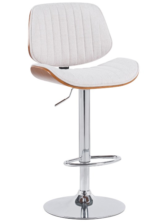 Barkruk Clawson stof chroom, walnoot/crème Barkruk Clawson stof chroom, walnoot/crème