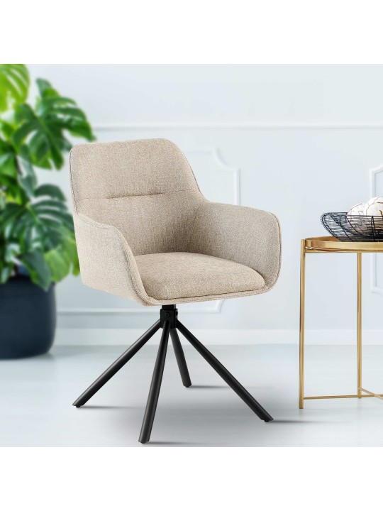 Stoel Tipton stof, taupe