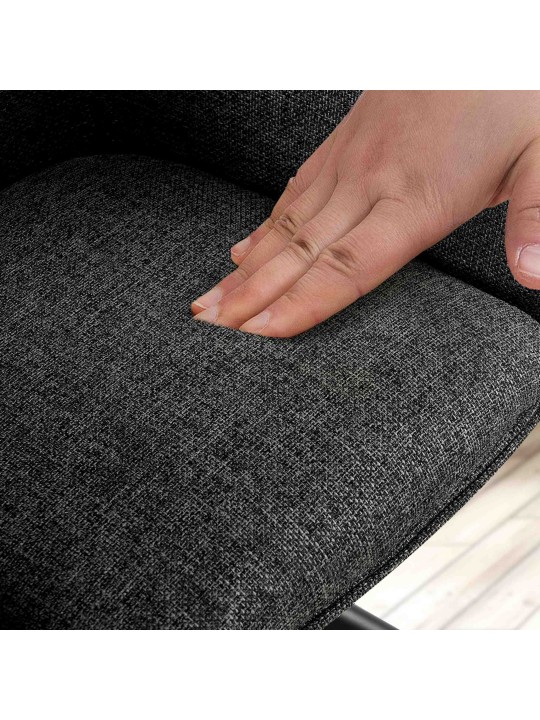 Stoel Tipton stof, donkergrijs