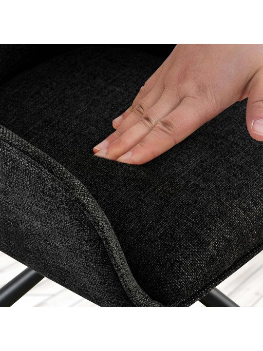 Stoel Tipton stof, zwart