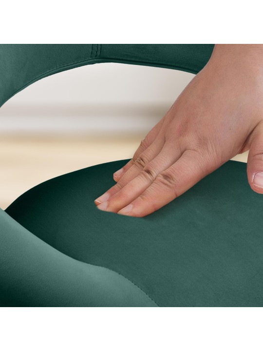 Barkruk Olinda fluweel chroom, groen