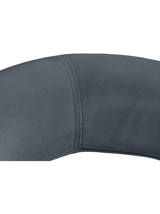 Barkruk Olinda fluweel chroom, donkergrijs