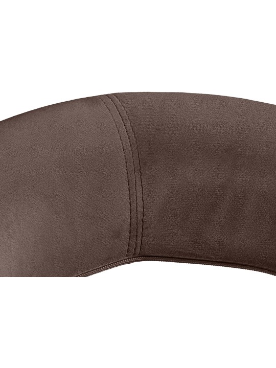 Barkruk Olinda fluweel chroom, bruin