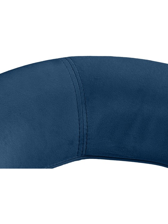 Barkruk Olinda fluweel chroom, blauw