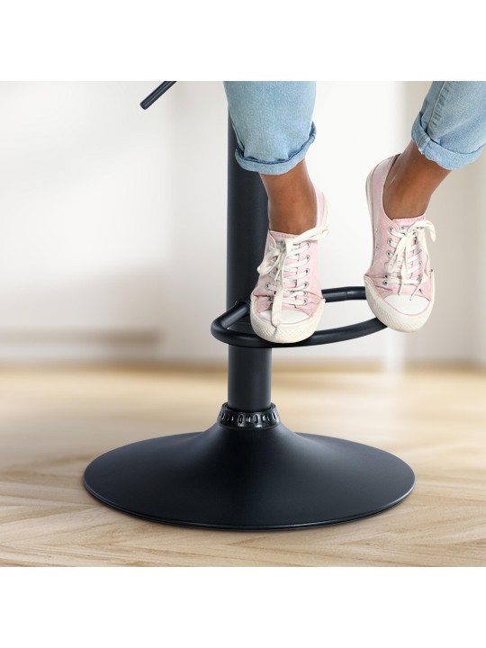 Barkruk Olinda fluweel, crème