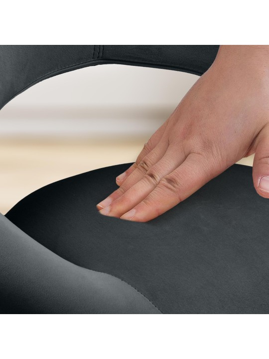 Werkkruk Olinda fluweel, zwart