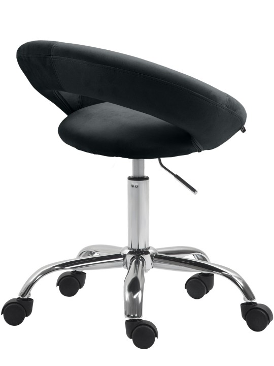 Werkkruk Olinda fluweel, zwart